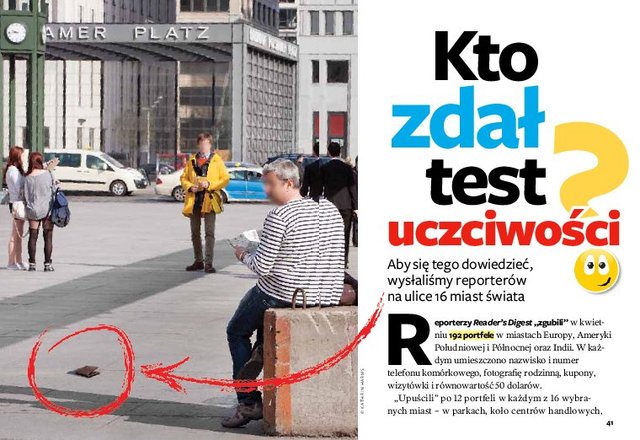 Znaleziony portfel… Które narody zdały test uczciwości?