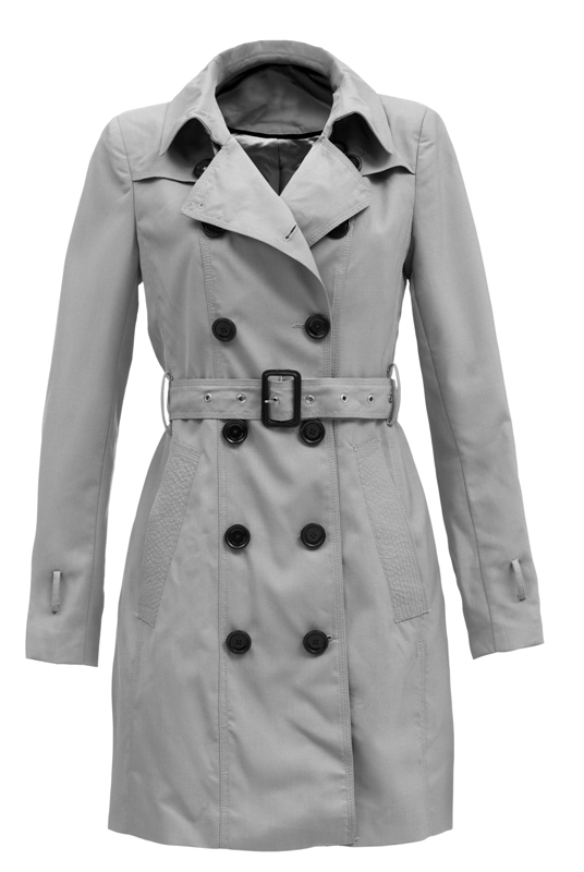 3 płaszcz jesienny szary