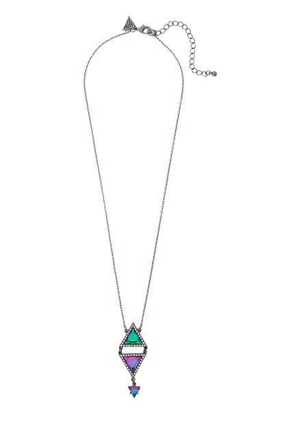 Katy Perry Double PRISM with Rhinestones Pendant Necklace Hematite 9,99EUR 8.00GBP 16,90CHF 39,90PLN